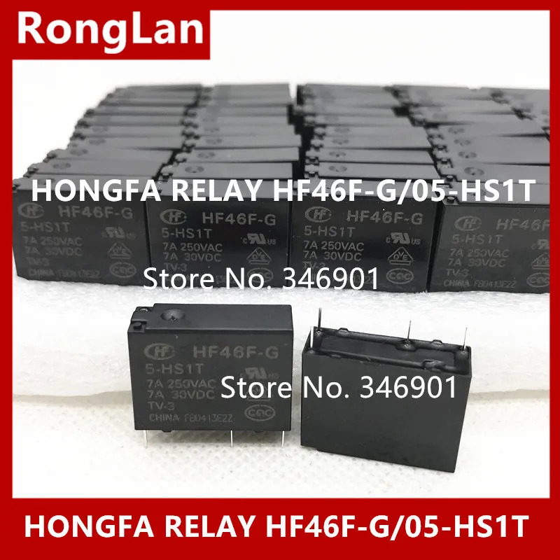 HONGFA 릴레이 HF46F-G/05-HS1T 5V 4 피트 HF46F-G 5-HS1T-100PCs 신