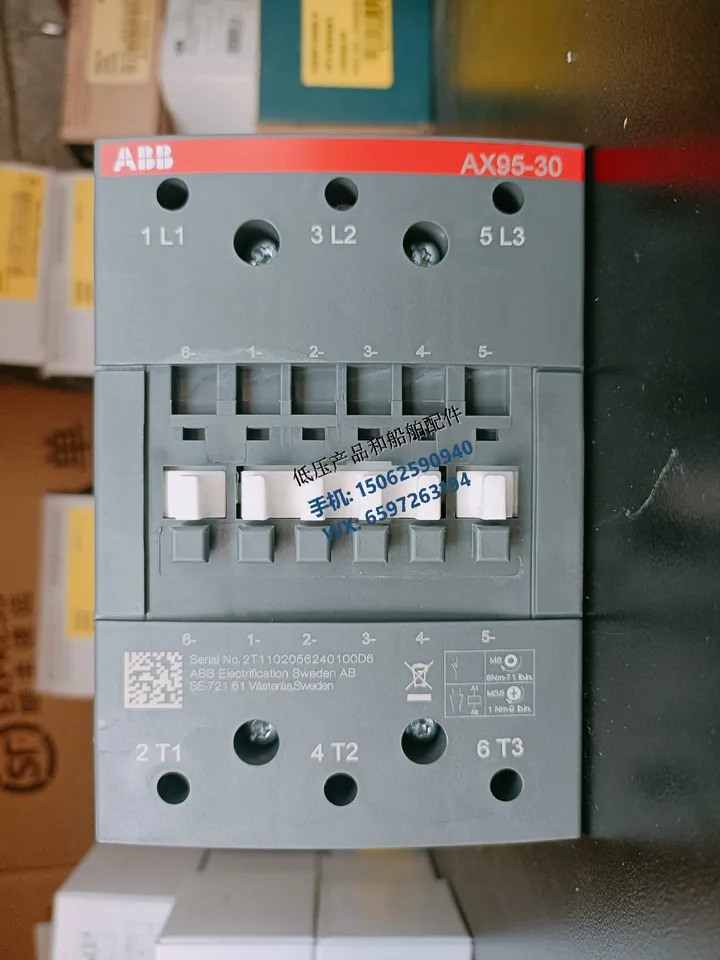 ABB 오리지널 AX 시리즈 접촉기 AX95-30-11-80 코일 전압 230VAC 60HZ 신