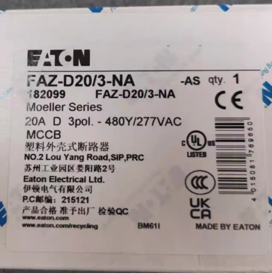 EATON 회로차단기 FAZ-D20 3-NA 신