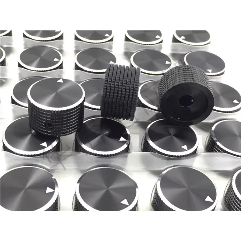 10Pcs 알루미늄 합금 손잡이 캡 검정색 6.4MM 직경 25MMX15.5MM 밝은 자리