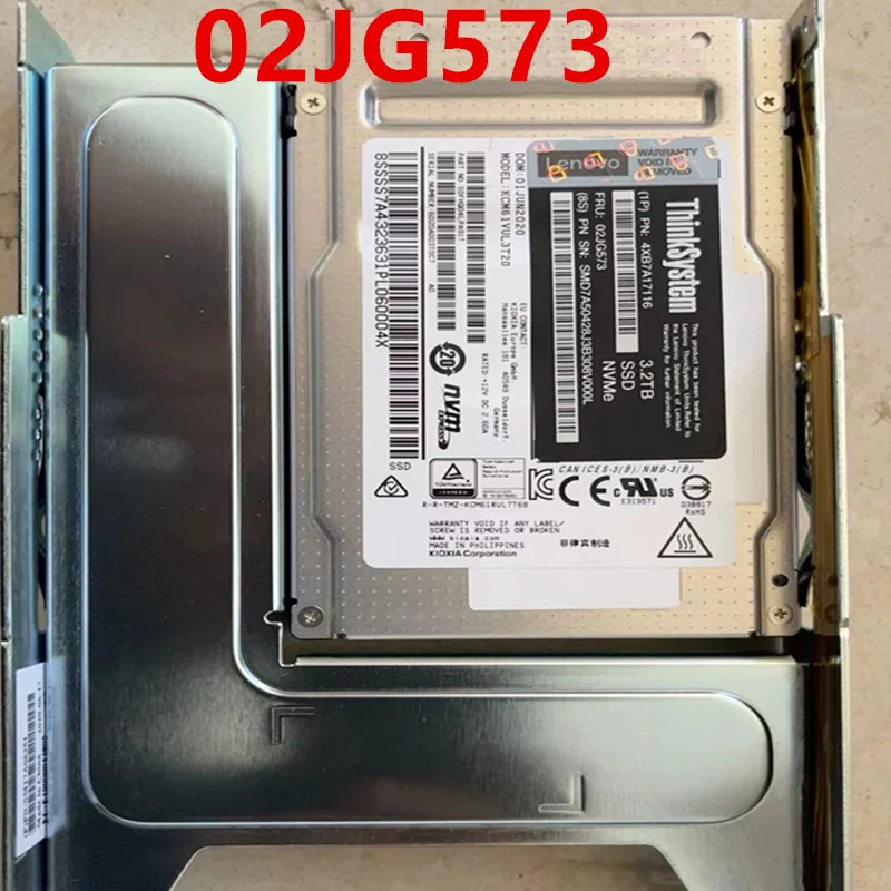Lenovo호환 3.2TB 2.5인치 NVMe SSD 02JG573 4XB7A17116새 오리지널 솔리드 스테이트 드라이브