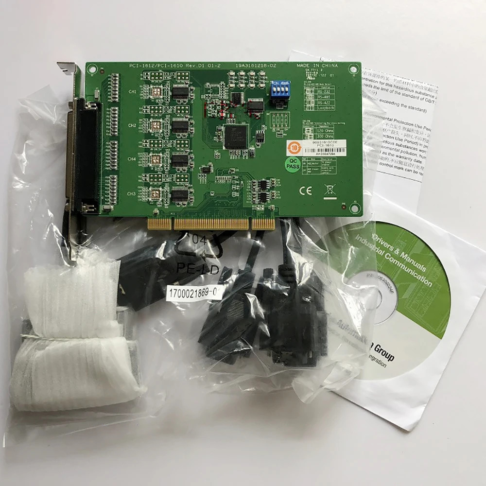 Advantech PCI-1610BDB9 케이블 절연 통신 카드 캡처 카드가 포함된 4포트 RS232