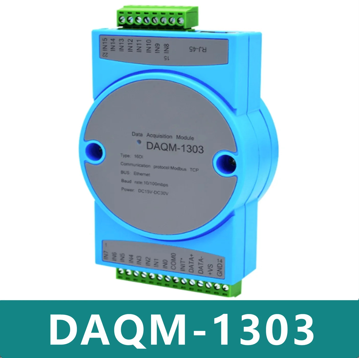 MODBUS TCP 이더넷 디지털 신호모듈 DAQM-1303 16 스위치 입력 네트워크 포트 io1303