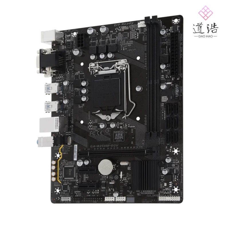 GA-B250M-D2V 마더보드32GB SATA 3.0 LGA 1151 DDR4 마이크로 B250 메인보드 완전 WorkMA 리퍼