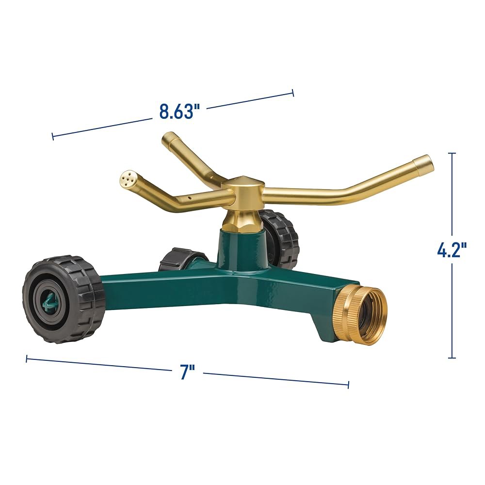 오빗 58257N 잔디 및 정원 3암 금속 스프링클러(휠 베이스 포함) 3 3-Arm Sprinkler - 상세 이미지 2
