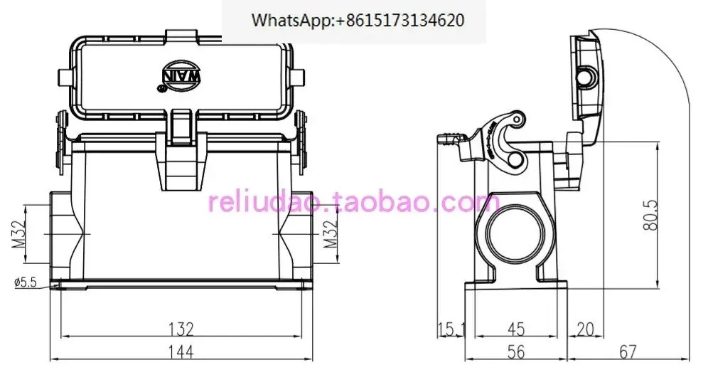 WAIN 커넥터 H24B-SFH-1L SC-CV-M32 싱글 버클 하이베이스 PG21 PG29 M40 오리지널 2 개