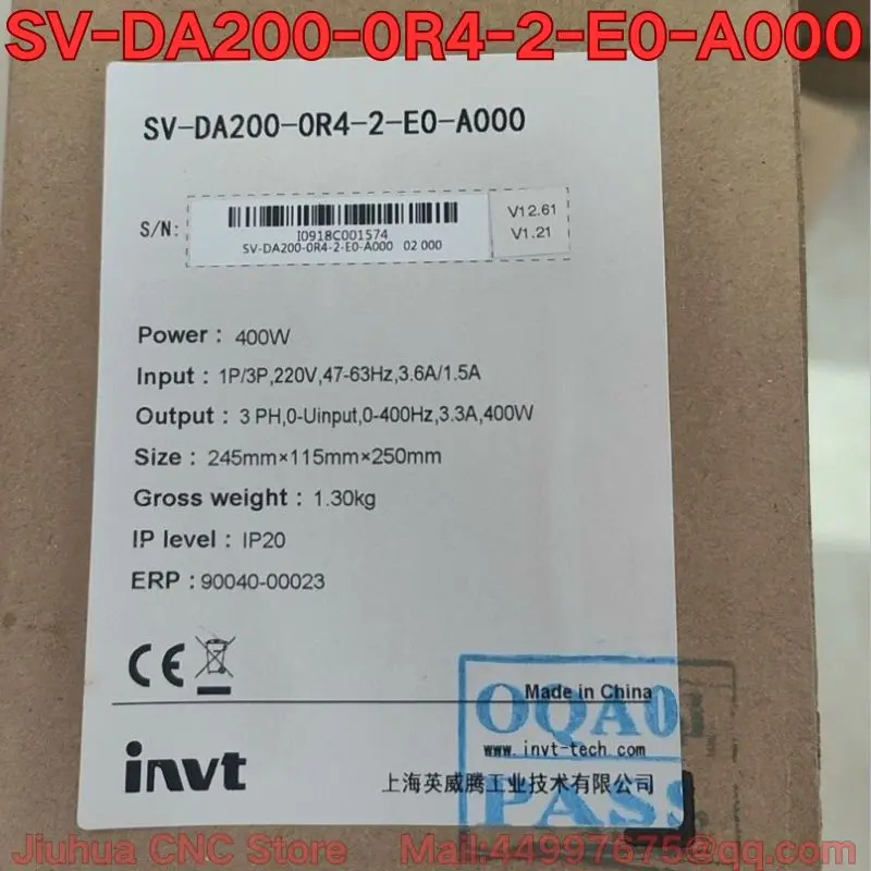 SV-DA200-0R4-2-E0-A000 서보 드라이브