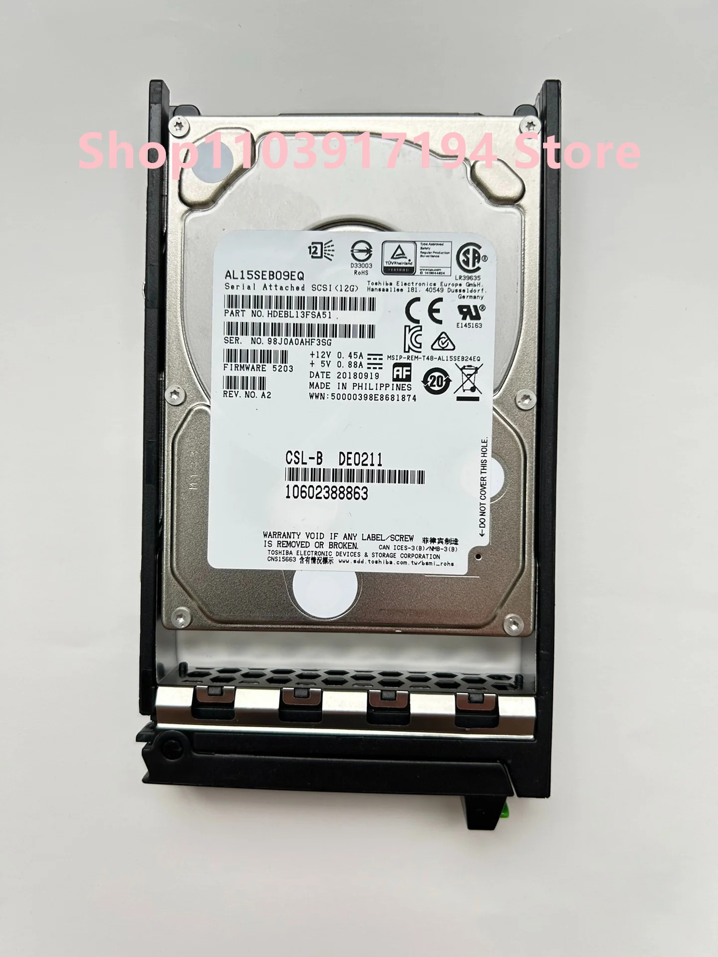 도시바호환SAS 서버 하드 AL15SEB09EQ 900G 12Gb 2.5 인치