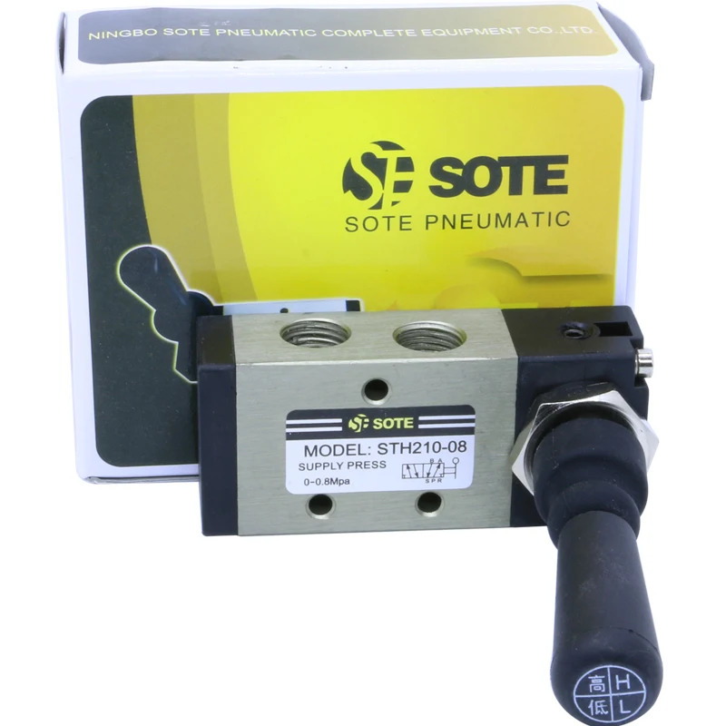 SOTE 공압 핸드 플레이트 밸브 모델 STH210-08 STH310-10 STH230-08 STH410-15 공급 프레스 0-0.8Mpa