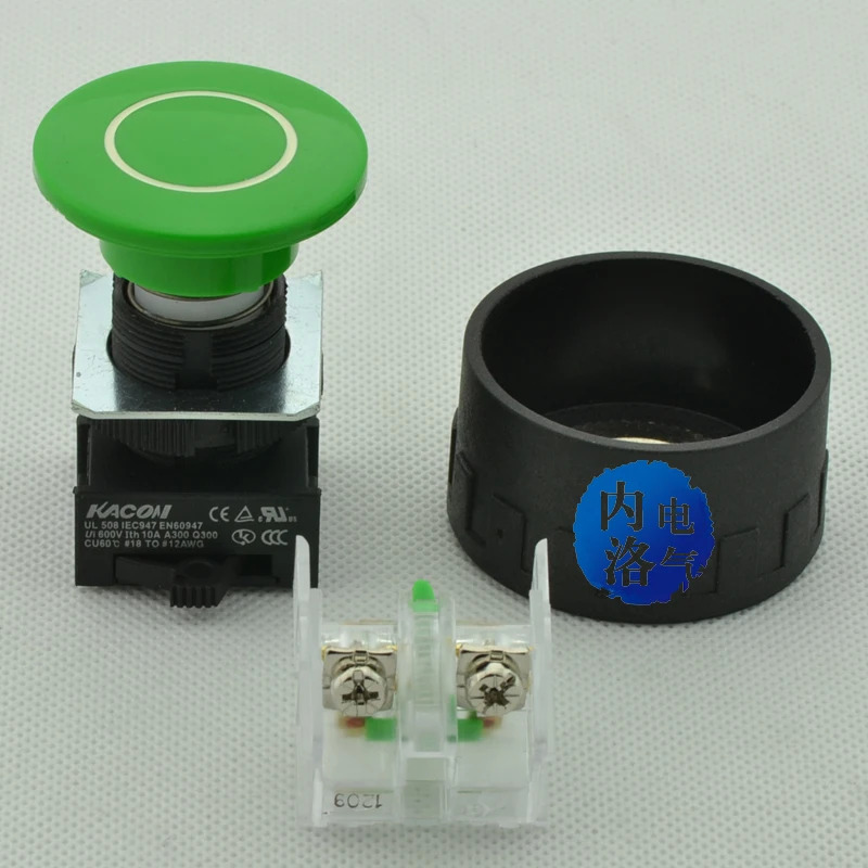 Kaikun KACON 푸시 버튼 스위치 자체 재설정 K22-21 K25-21 K30-21 RGBYWK 플라스틱 보호 서클 1NO1NC 2NO 2NC22mm