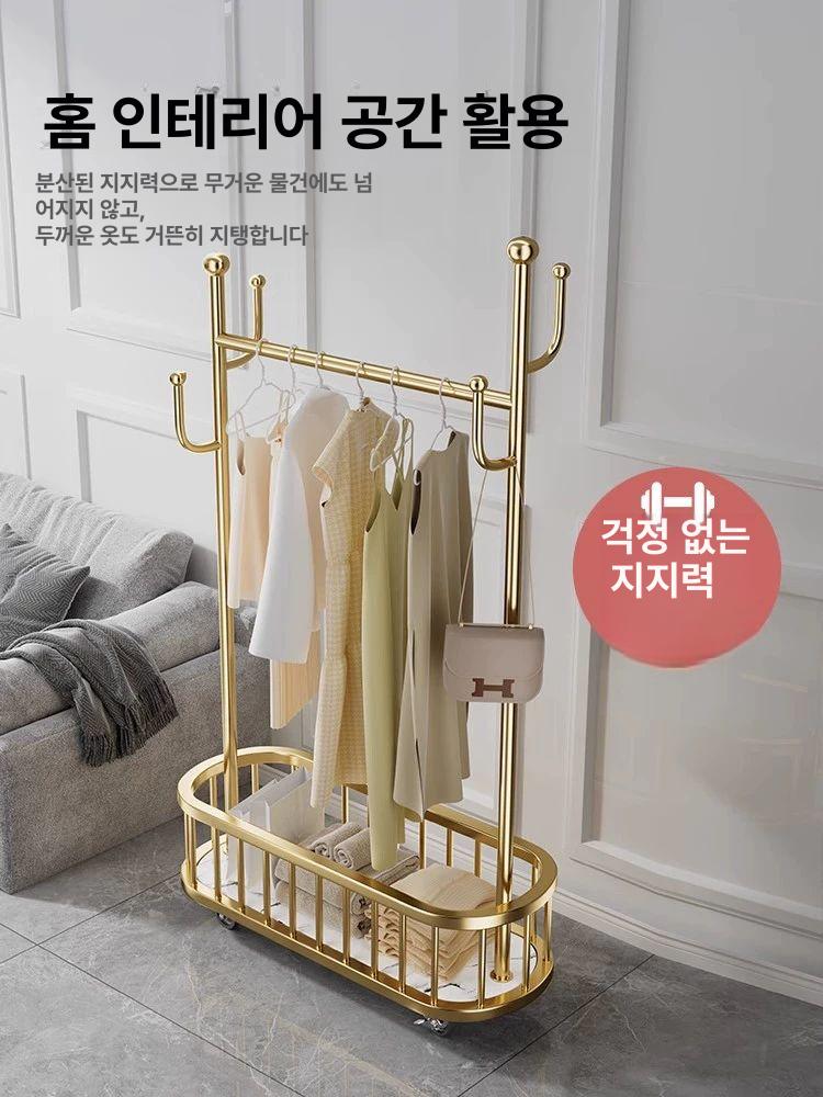 이동식 선반 스테인레스 철제 옷걸이 옷장 침실 의류매장 스튜디오 의상실 - 상세 이미지 4