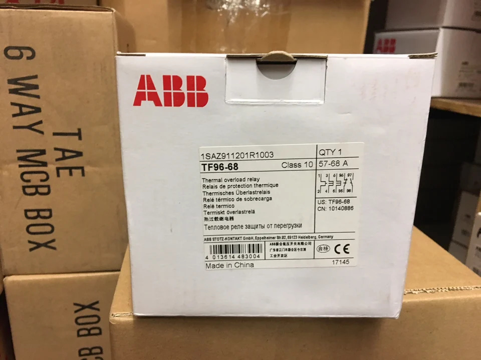 오리지널 ABB TF 시리즈 열 과부하 릴레이 TF96-68 10140886 신