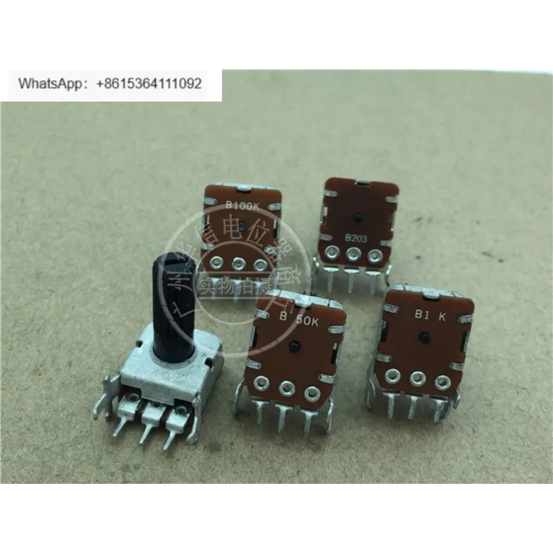 10Pcs RK12 수평 단일 전위차계 B1K B10K B20K B50K B100K 핸들 길이 17MM 꽃