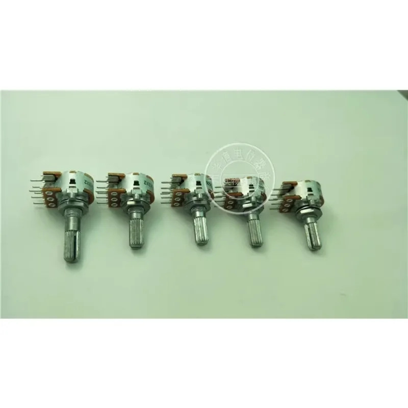 10Pcs RK163 듀얼 전위차계 B10KA20K 10K 100K B50K 500K 꽃 손잡이
