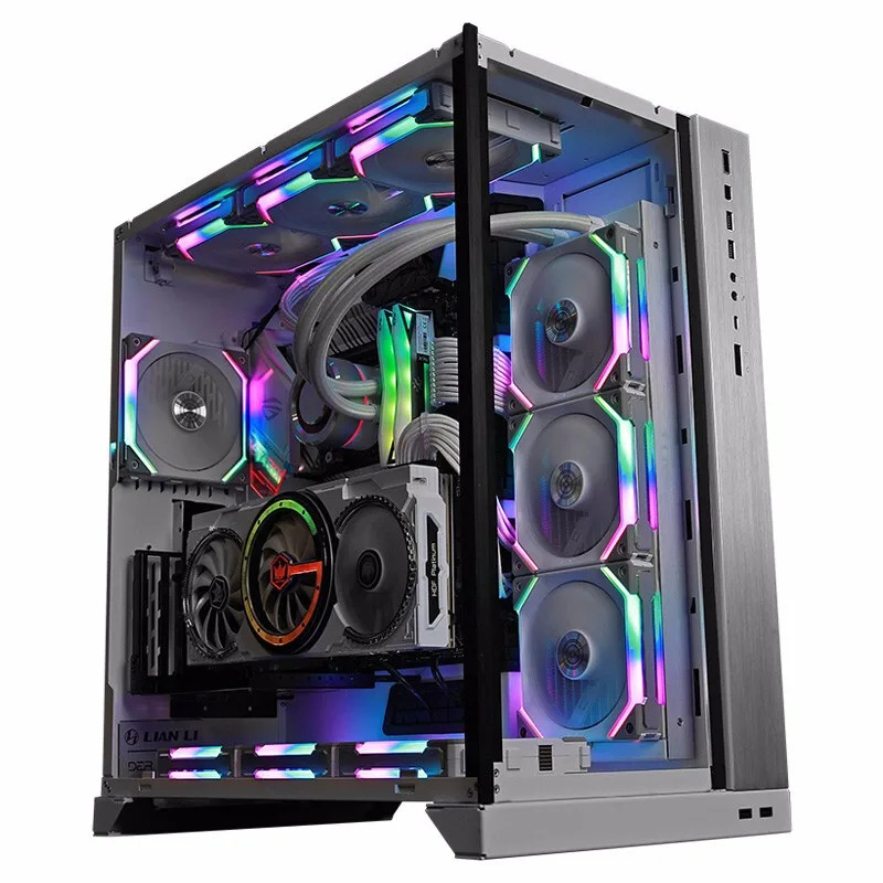 Building block fan SL120-3W Lianli chassis DRGB water cooling set wireless material splicing
