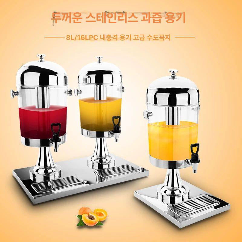 뷔페 디스펜서 대용량 스테인리스 수도꼭지 물통 음료버킷 업소용 냉장 셀프 케이터링 - 상세 이미지 2