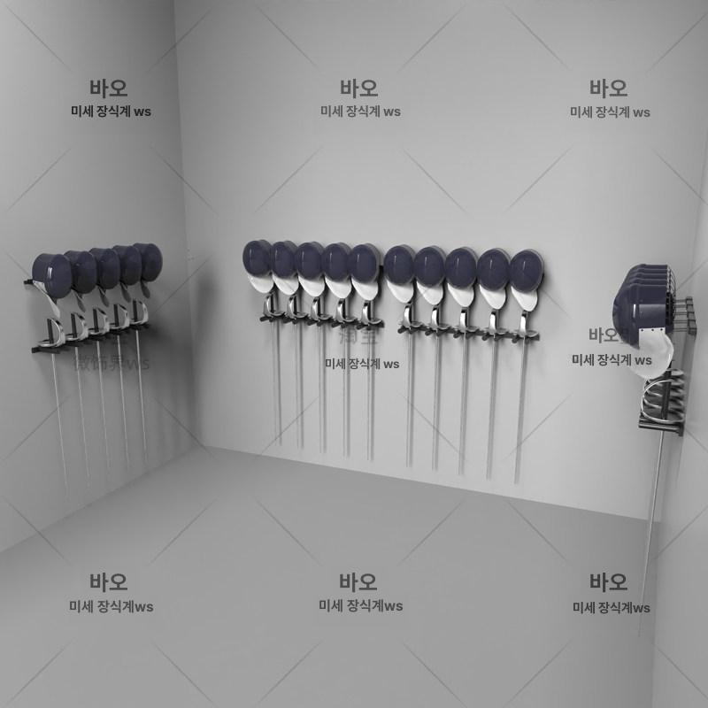블랙 거치대 보관함 스탠드 벽걸이 정리함 홀더 접착 선물 - 상세 이미지 3
