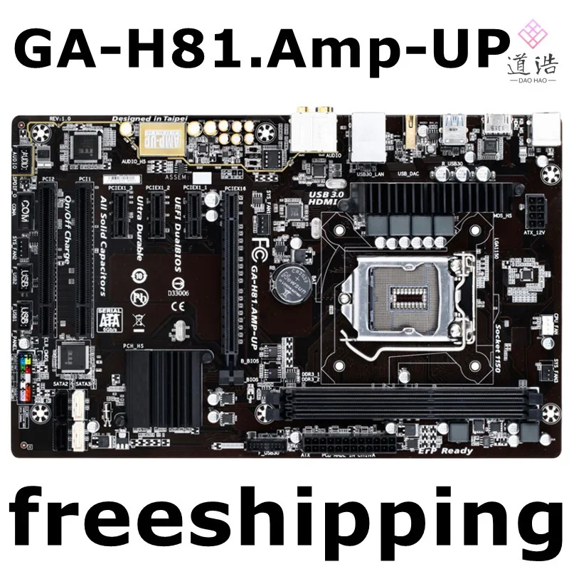 GA-H81.Amp-UP 마더보드16GB LGA 1150 DDR3 H81 메인보드 완전 작동 리퍼