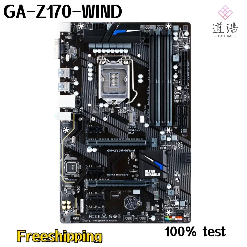 GA-Z170-WIND 마더보드64GB M.2 SATA3.0 LGA 1151 DDR4 Z170 메인보드 완전 작동 리퍼