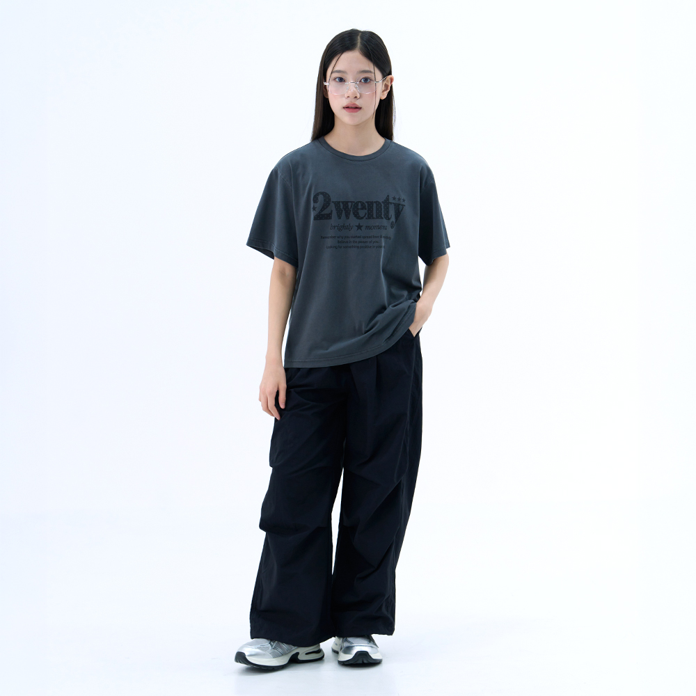 더데이걸 도트 레터 박시 반팔티 TGRA26315 - 상세 이미지 3