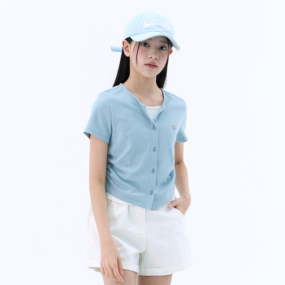 더데이걸 허리 셔링 롤업 3부 데님 TGTH26302 - 상세 이미지 3
