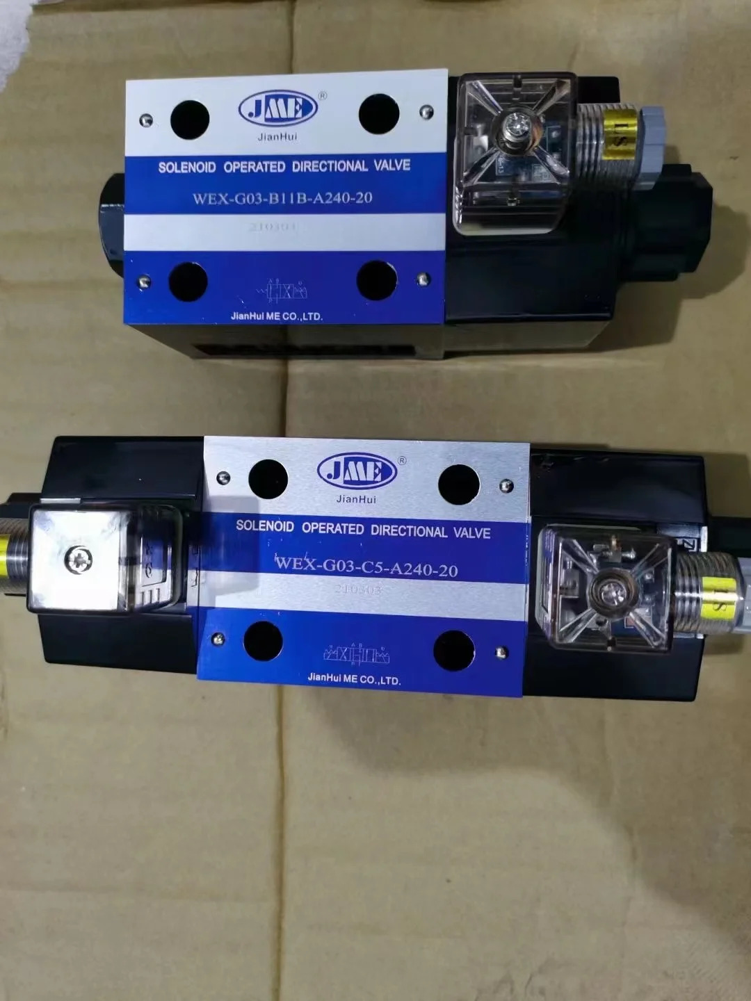 JME JianHui 솔레노이드 작동 방향 밸브 DWM-G03-C2-D24-20 DWM-G03-C4/C3-D24-20 WEX-G03-B11B-A240-20 WEX-G03-C5-A