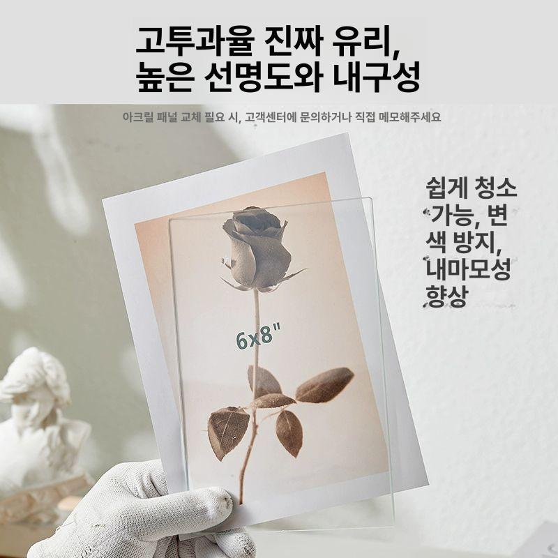 접이식 액자 포카홀더 탁상용 삼부작 세로형 메탈 스탠드 실버 - 상세 이미지 4