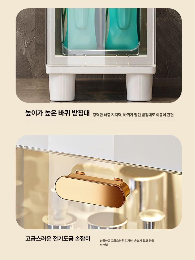세탁실 틈새 선반장 정리 욕실 슬라이딩 수납장 옆 세탁기 바퀴달린 - 상세 이미지 4