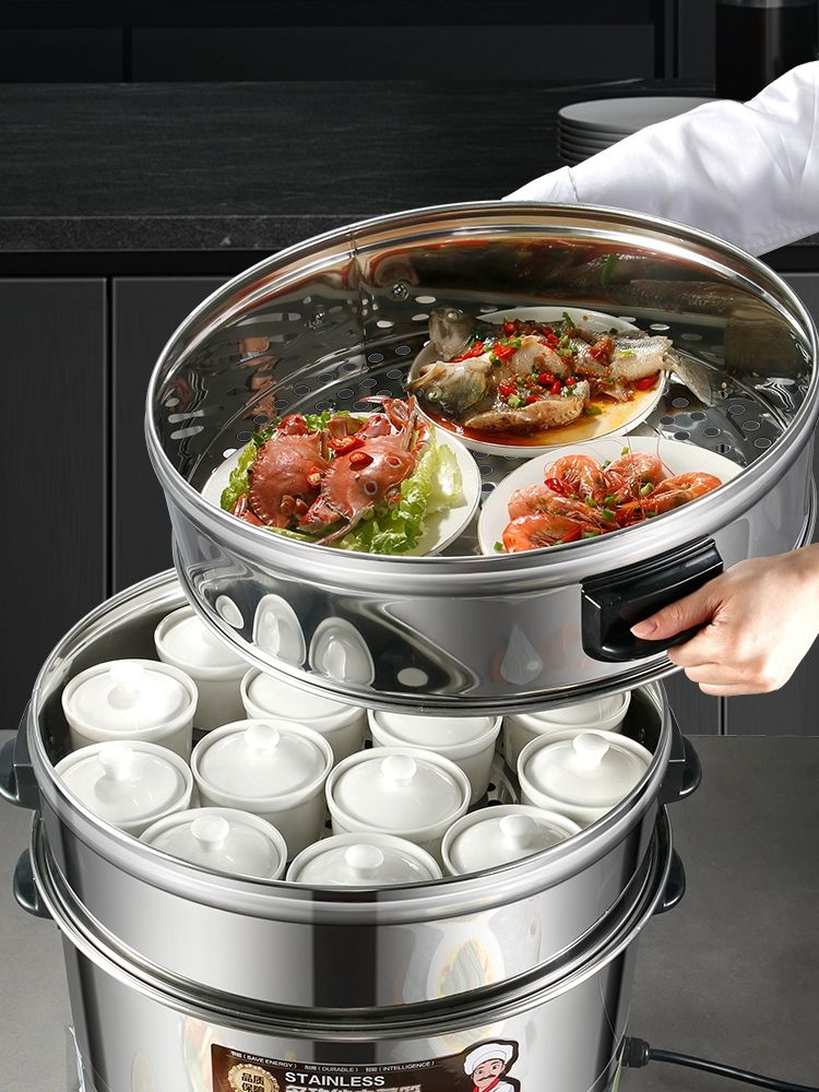 다용도 대용량찜기 주방 보온 찜냄비 스팀 다층 조리용 가정용찜솥 전기찜기 증기 - 상세 이미지 2