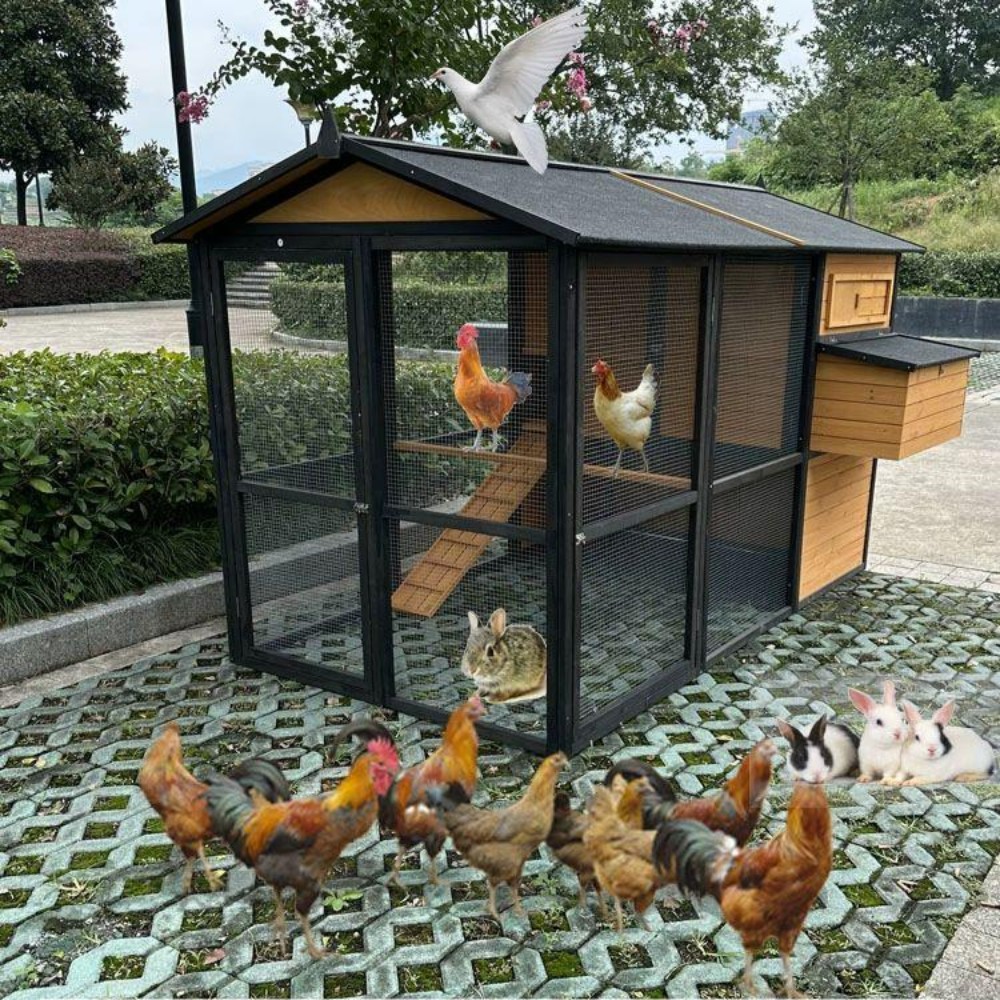 대형 케이지 방수 토끼 사계절 야외용 애견하우스 켄넬 반려견 강아지집 반려동물 - 상품 이미지