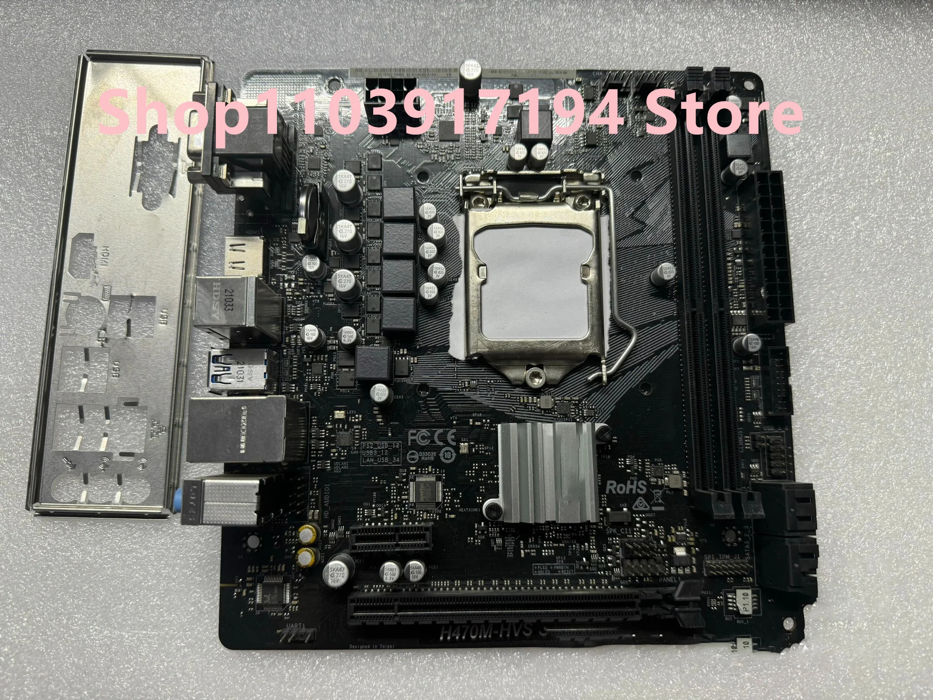 ASRock호환 H470M-HVS 마더보드지지대 19 19cm세대 CPU DDR4 메모리 HDMI VGA 인터페이스