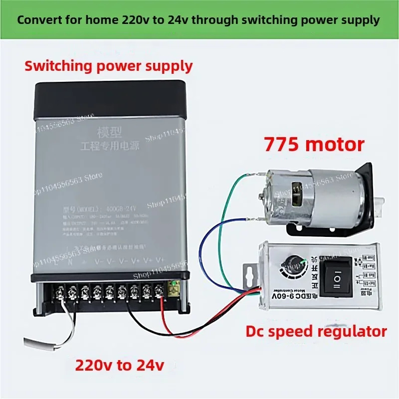 775/795/895 DC 모터 거버너 PWM 정방향 역방향 고전력 컨트롤러 스위치 12V24V36V