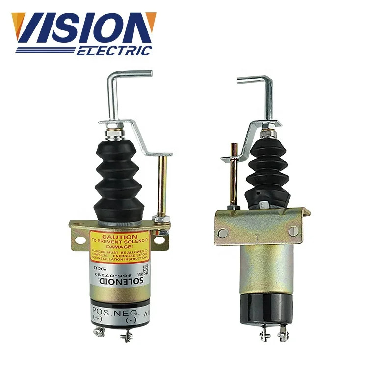 12v 푸시 풀 솔레노이드 366-07197 36607198 굴삭기 부품 디젤 엔진 24V 발전기 밸브 36607197