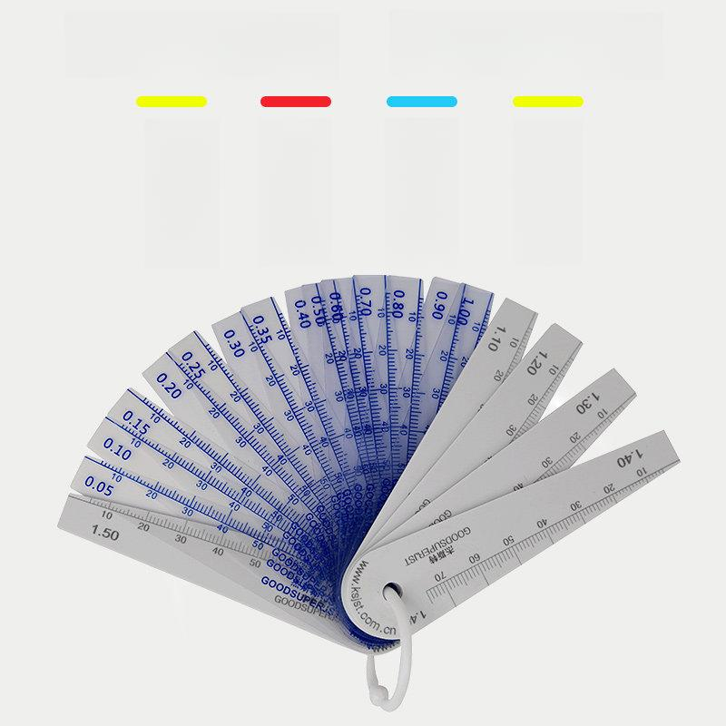 플라스틱 갭게이지 두께측정기 2 투명 PVC 간격 필러 G18P0515 0 051 5mm 18개입 - 상품 이미지