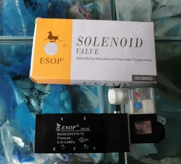 ESOP 솔레노이드 밸브 세트 프레스 0.15-0.8MPa E4V330-10C E3V210-08 ES3522-08C E4V310-10 E4V210 AC220V AC110V DC2