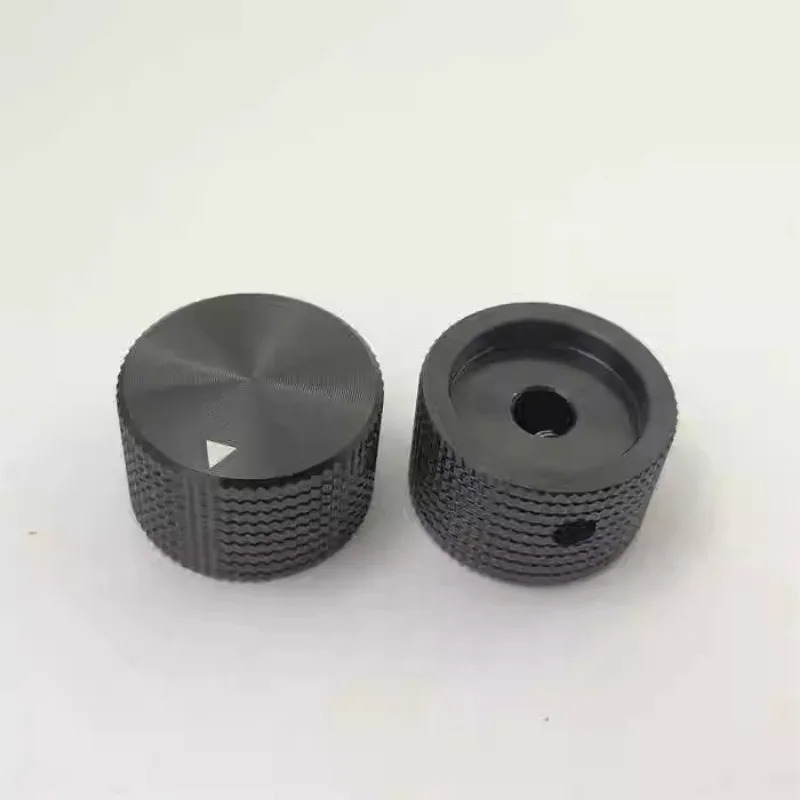 10Pcs 25MMX15.5MM 알루미늄 합금 손잡이 캡 전위차계 하이 엔드 구멍 6MM 검정색