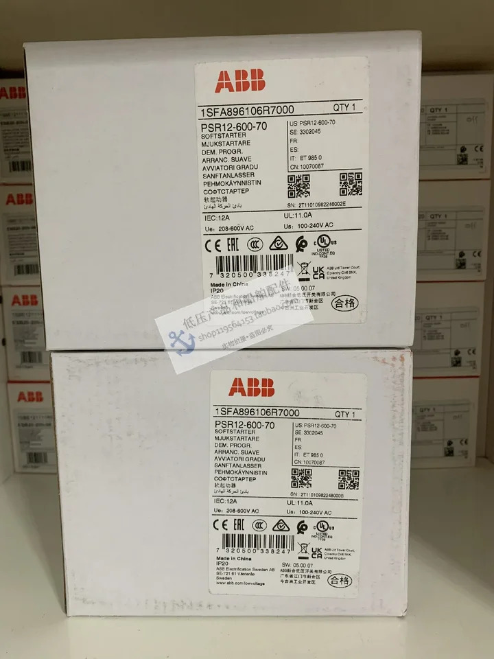 오리지널 ABB 컴팩트 소프트 스타터 PSR12-600-70 AC208-600V 5.5kW