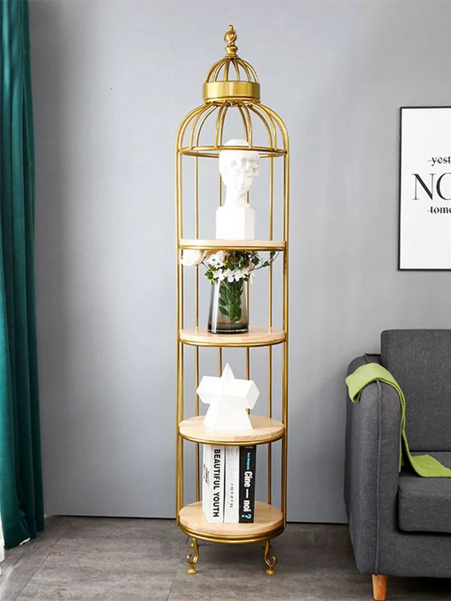 골드 선반 디스플레이 철제 코너 식물 진열대 대형블랙 4단 블랙 40 40x170 4단 - 상세 이미지 5