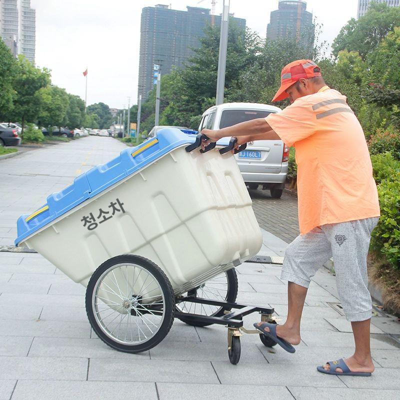 제설함 카트형 모래함 대형 보관함 안전뚜껑 바퀴달린 야외용 겨울철 도구정리함 - 상세 이미지 4