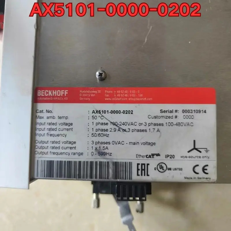 리퍼 AX5101-0000-0202 서보 드라이브작동 상태