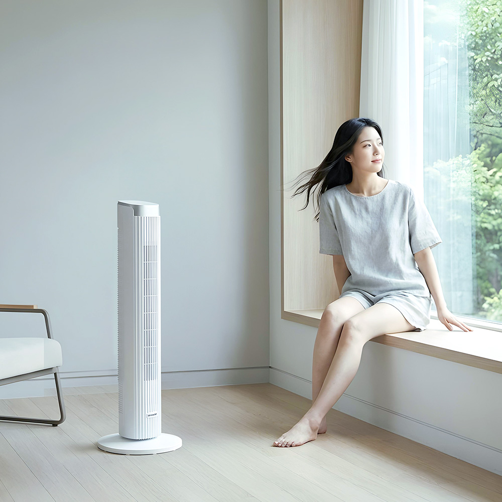 몽트라드 타워형 선풍기 리모컨 슬림 날개없는 아기방 거실 자취방 타워팬 MTF-2000A - 상세 이미지 4