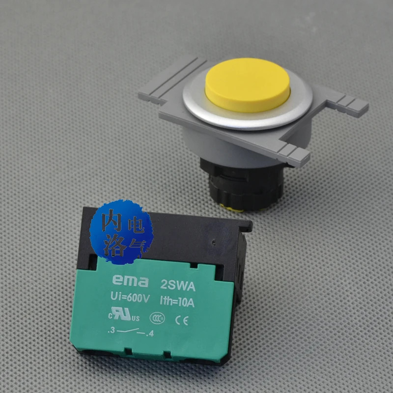 SAEMA 30mm 조명 푸시 버튼 스위치 자체 재설정 E3P2 x 레드 옐로우 블루 블랙 1NO/1NC 없음-10