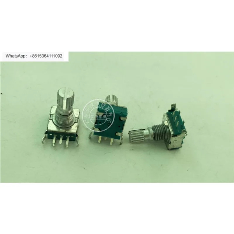 스위치가 10Pcs EC11 수평 인코더 단계 20 포인트 나사 길이 15MM 꽃 5 피트 녹색