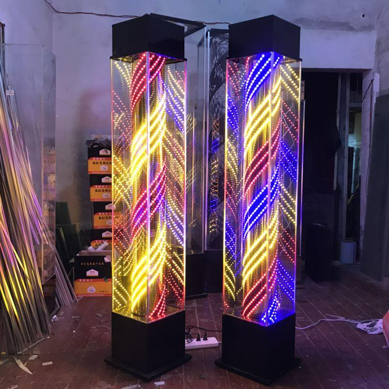 LED 다대간판 라이트 이발소 바버샵 헤어샵 싸인볼 기둥간판 돌출간판 사각회전간판 - 상품 이미지