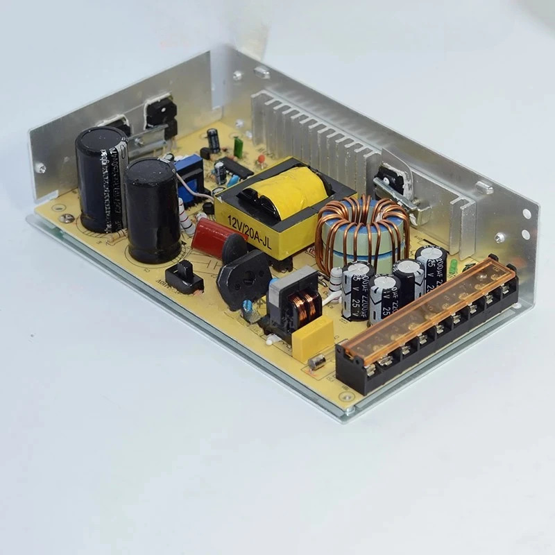 12V20A 스위치 전원공급장치 250W 모니터링 카메라 중앙 집중식 LED 전압 조정기 DC 변압기 S-250-12