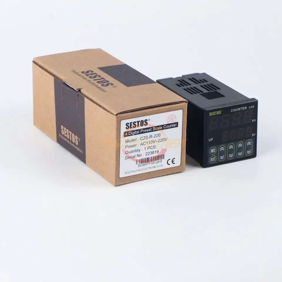 SESTOS C2S-R-220 AC100-240V 4 자리 프리셋 값 카운터신
