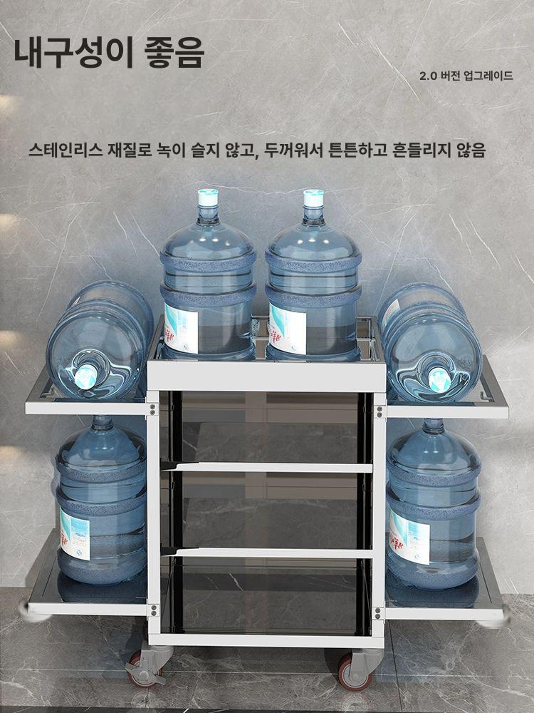 대형 카트 이동식 수납 운반 트롤리 업소용 핸드 정리 바퀴달린 - 상세 이미지 3