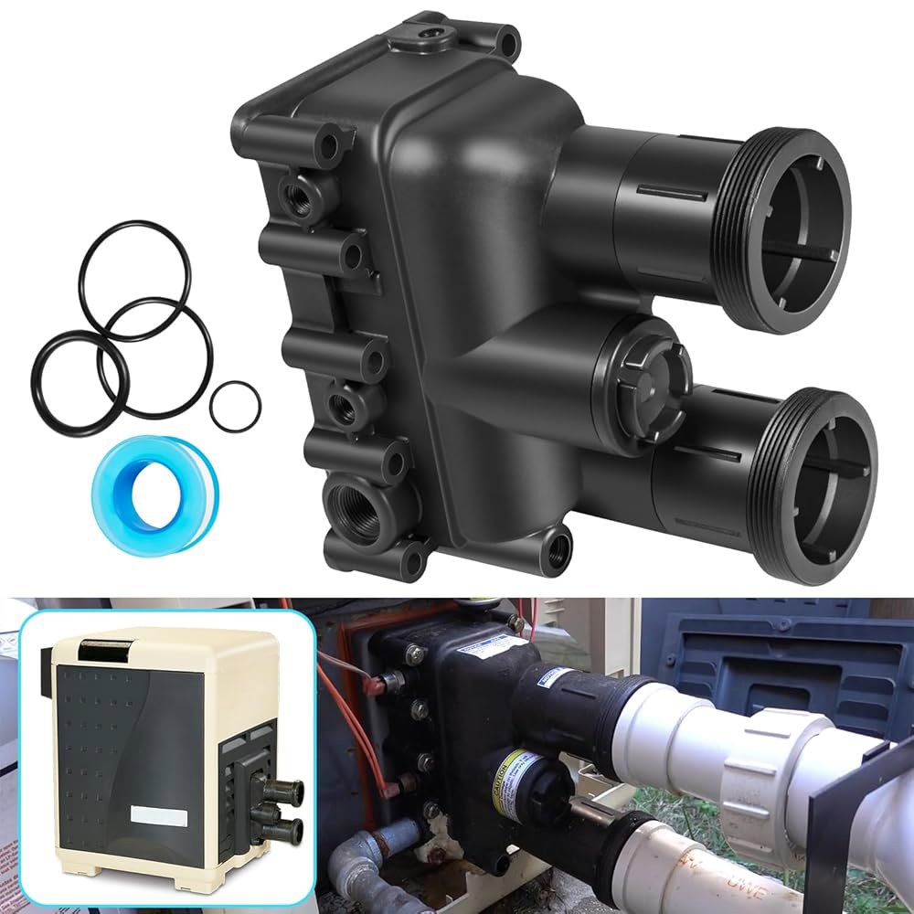 마스터템프 175, 200, 250, 300, 400 및 Sta-Rite Max-e-Therm SR200, SR333, SR400용 풀 히터 매니폴드 교체 부품 키트 장착, 777 - 상품 이미지