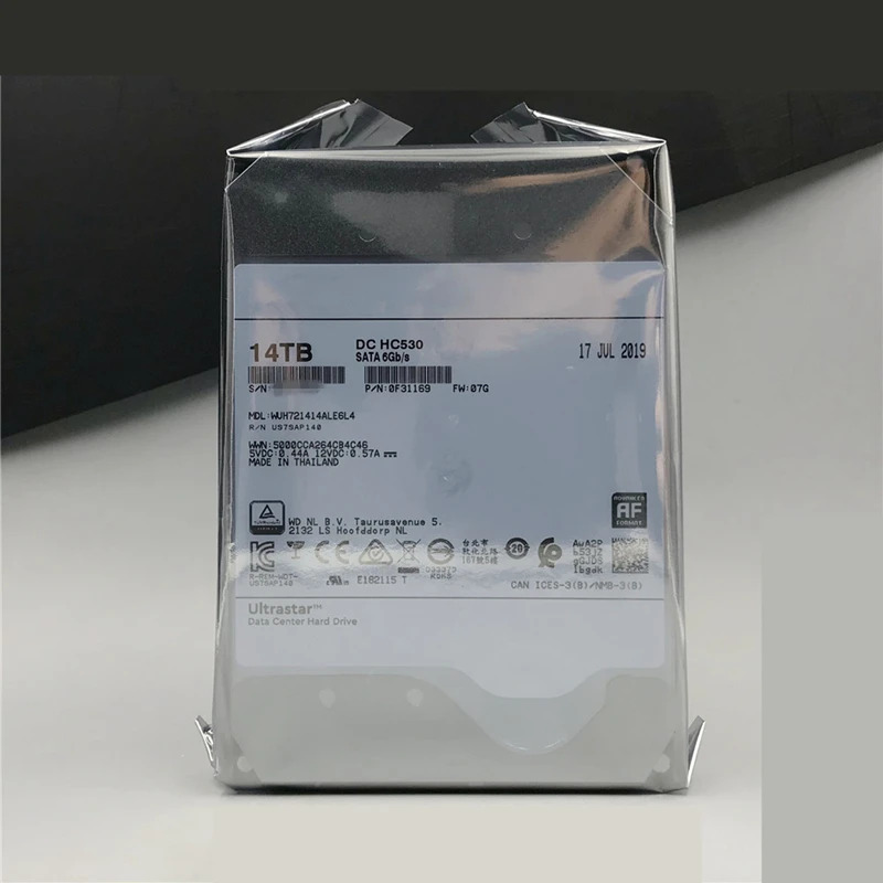 WUH엔터프라이즈 HDD내부 HDDWD 14TB 3.5 SATA 6 Gb/s 512MB 7200RPM새 원본 HDD 721414 ALE6L4