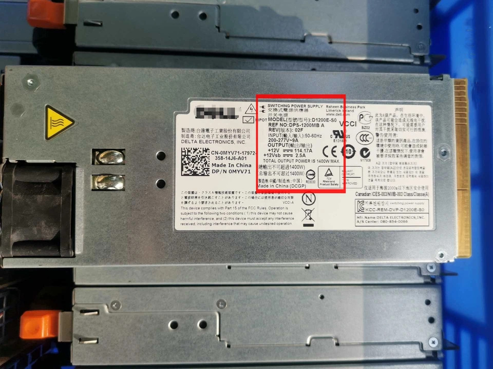 D1200E-S0 DPS-1200MB A DELL MAX 1400W 서버 전원공급장치